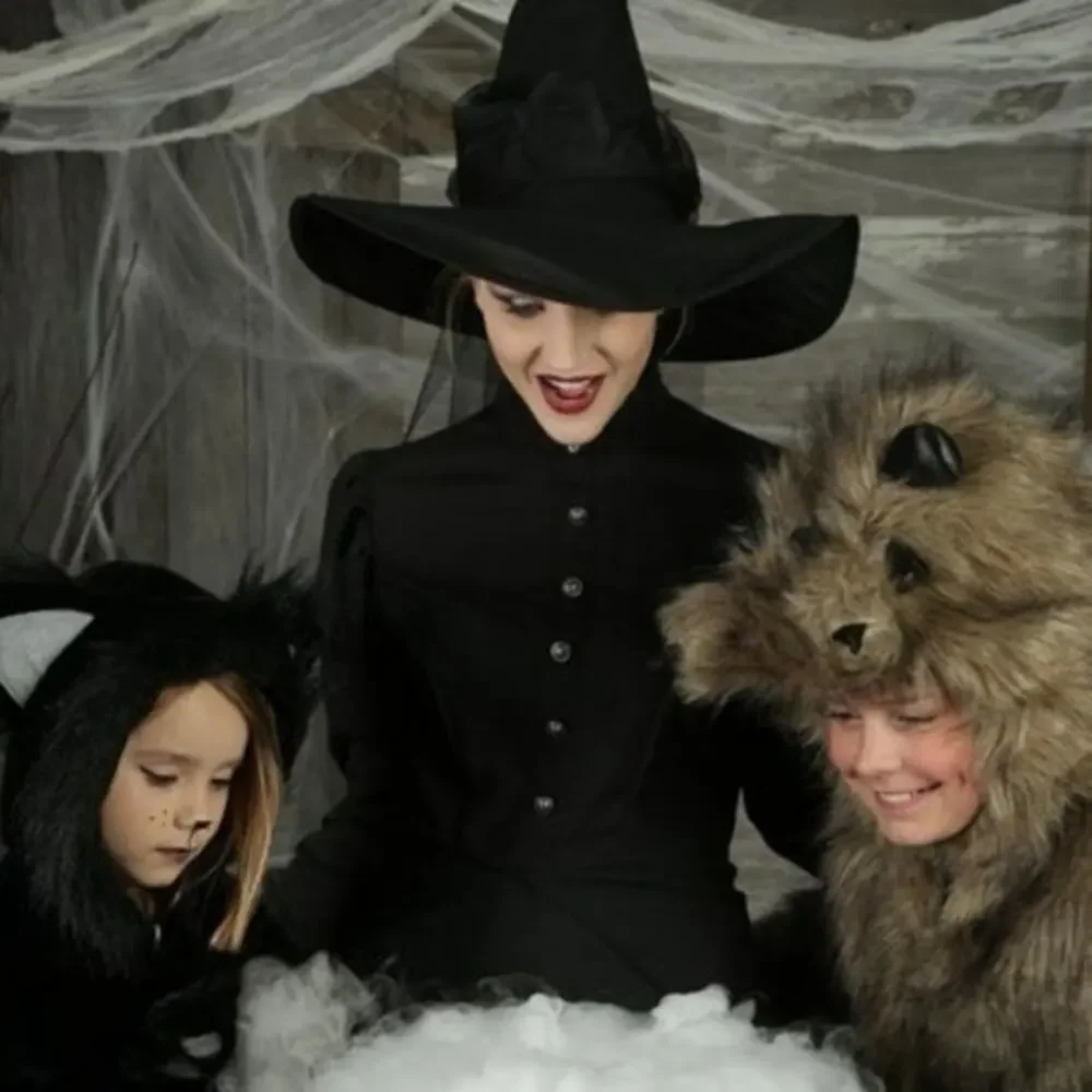 Halloween Costumes medium unisex Child Furry Spider Costume Black Brown jacket